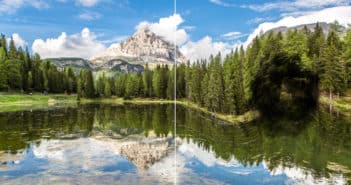 Paysage flou illustrant une vision avec maculopathie